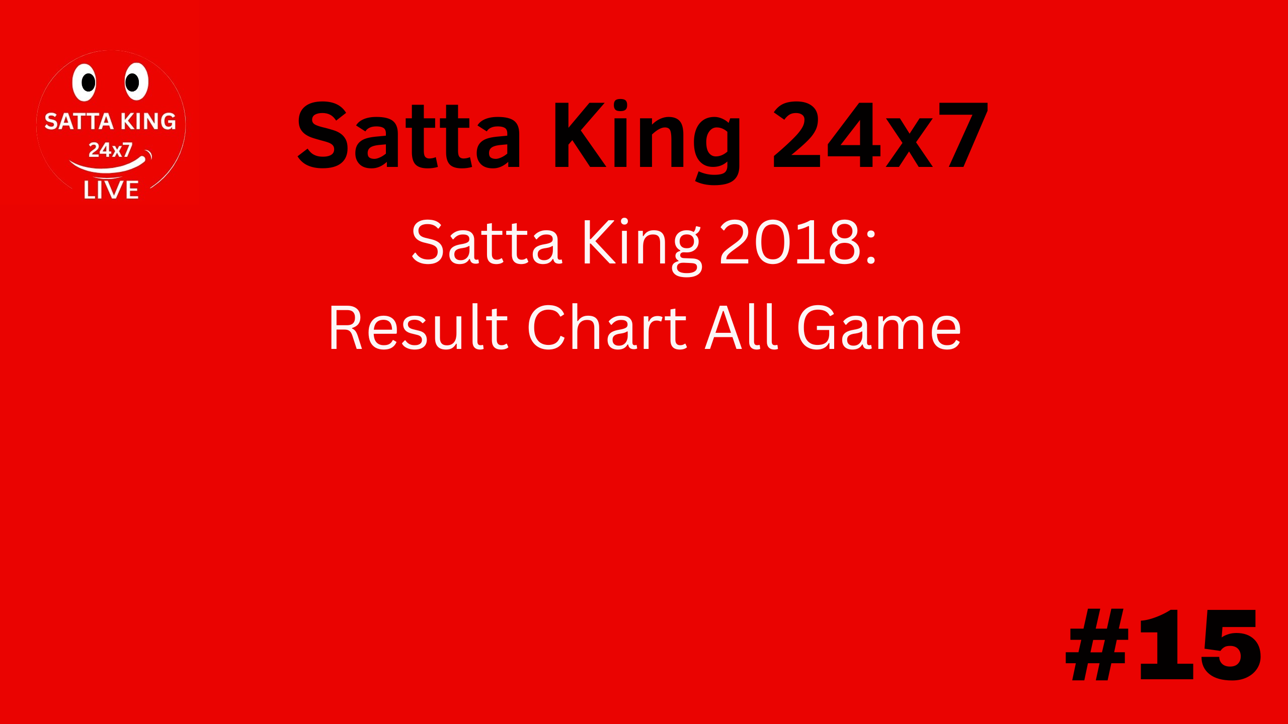 Satta King 2018: Result Chart All Game