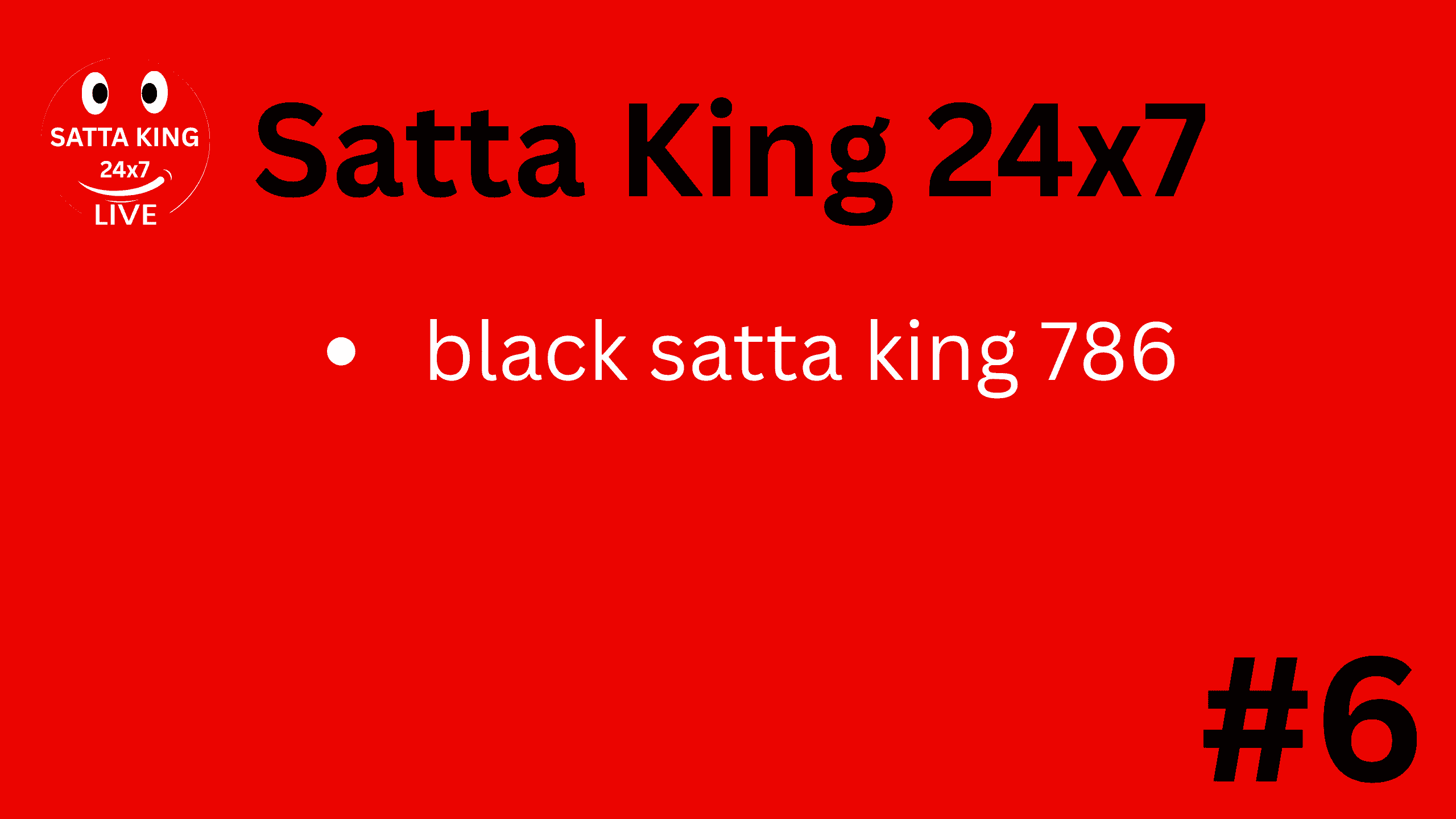 Black Satta King 786: Today Result & Record Chart 2025
