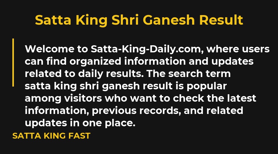 satta king shri ganesh result